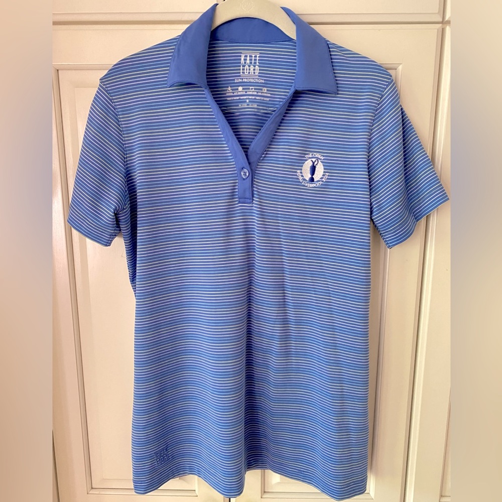 Kate Lord V-neck Polo for 2014 Open Championship at Royal Liverpool women's S